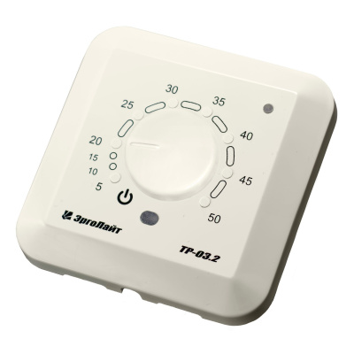 Эрголайт ТР-03.2ВП терморегулятор для теплого пола встраиваемый с датчиками пола и воздуха, бежевый в 