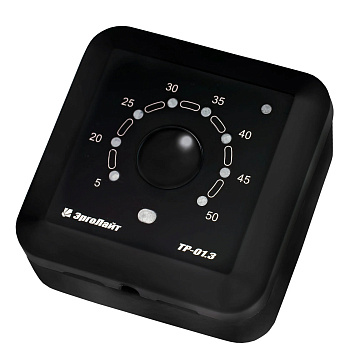 Эрголайт ТР-01.3ВП терморегулятор для теплого пола накладной с датчиками пола и воздуха, черный в 