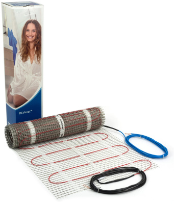 DEVIheat 150S 1350 Вт, 0,5x18м, 9м² нагревательный мат для теплого пола в 