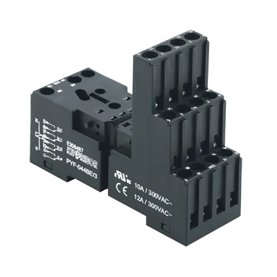 Монтажные колодки KIPPRIBOR PYF-044BE, PYF-144BE (для 4-контактных промежуточных реле серии RP) в 