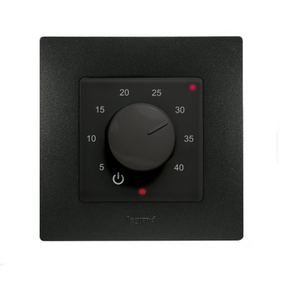 Эрголайт ТР-03 Этика терморегулятор для теплого пола, черный (в рамку Legrand Etika) в 