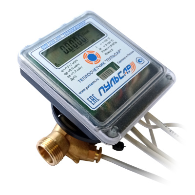 Теплосчётчик механический Пульсар Ду15; 0,6 м3/час; RS485; 4 имп. входа; обратный; в 