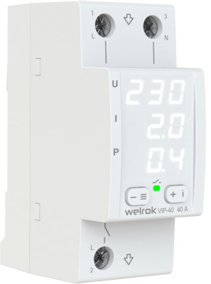 Welrok VIP-40 реле напряжения с контролем тока и мощности в 