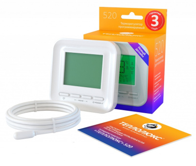 Теплолюкс 520 терморегулятор для теплого пола, белый в 