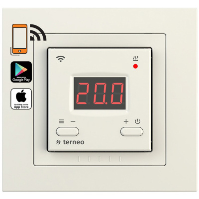 Terneo ax unic терморегулятор для теплого пола, слоновая кость в 