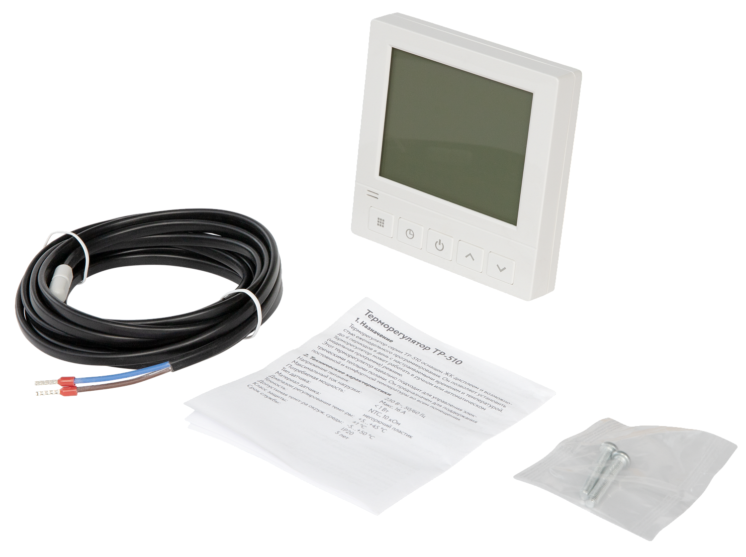 OneKeyElectro ТР-510 терморегулятор для теплого пола, белый