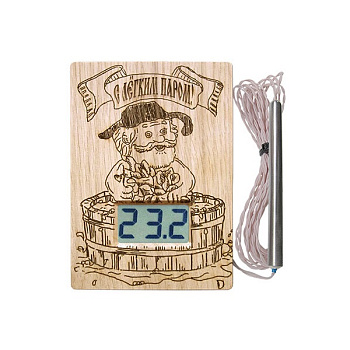 ТЭС-Люкс Pt «С легким паром!» термометр электронный для сауны с датчиком в герметичном корпусе в 