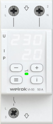 Реле напряжения с контролем тока Welrok VI-50 в 