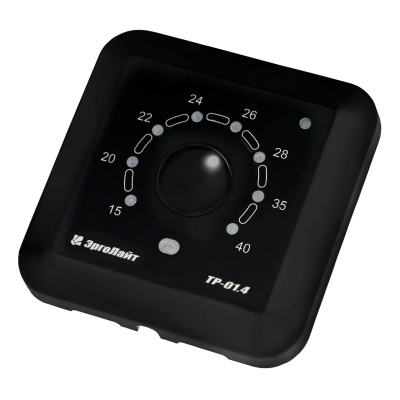 Эрголайт ТР-01.4П терморегулятор для теплого пола встраиваемый с датчиком пола, черный в 