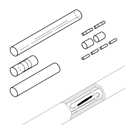 Ремкомплект для сращивания греющего кабеля S-19 в 