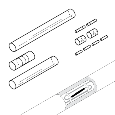 Ремкомплект для сращивания греющего кабеля S-21 в 