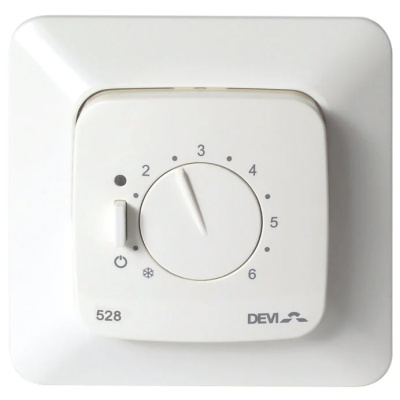 DEVIreg 528 терморегулятор для теплого пола с датчиком пола в 