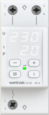 Реле напряжения с контролем тока Welrok VI-40 в 