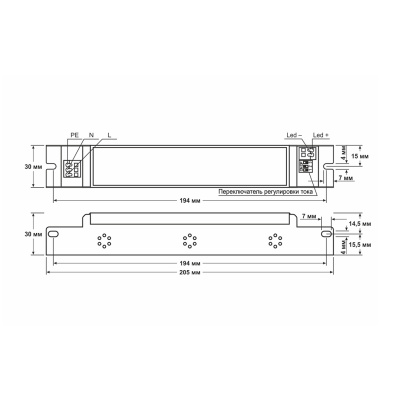 Источник питания D-LUCE Fonte EPF-60-1050-P-E (с защ. 380 В и усиленной ЭМС) в 