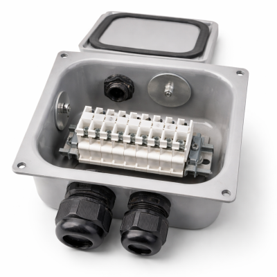 КЗНС-08-02 IP65 У1 коробка соединительная (МG20-2, MG32-1, отв. d20 c заглуш.-2, БЗН24-8) в 