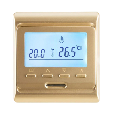 AlfaReg E-51.716 Wi-Fi терморегулятор для теплого пола программируемый, 16A, золотистый в 