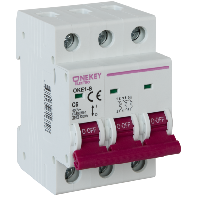 Автоматический выключатель OneKeyElectro 3P 4,5kA С-50A 3M в 