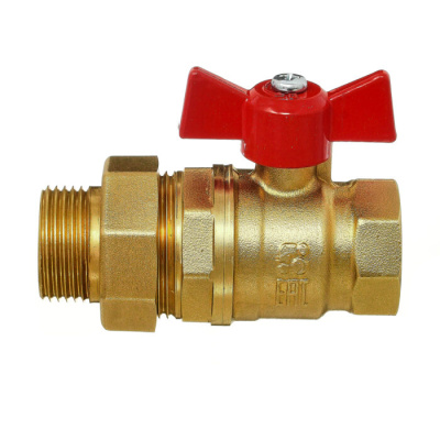 Кран шаровой 11Б27п1 DN25 PN40 "американка" бабочка, серия Standart в 