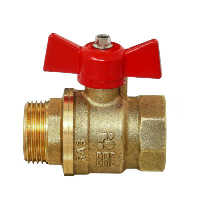 Кран шаровой 11Б27п1 DN25 PN40 вр/нр бабочка, серия Standart в 