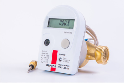 Теплосчетчик БЕРИЛЛ СТЭ 31.15-1,5-Т1-L с интерфейсом LoRaWAN, трубопровод подающий в 