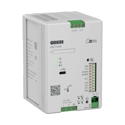 ИБП120К источник питания с резервированием для ответственных применений с интерфейсом Ethernet в 