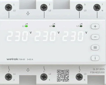 Welrok FS6-63 переключатель фаз в 
