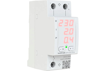 Welrok VIP-32 red реле напряжения с контролем тока и мощности в 