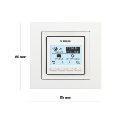 Terneo pro терморегулятор для теплого пола, белый в 