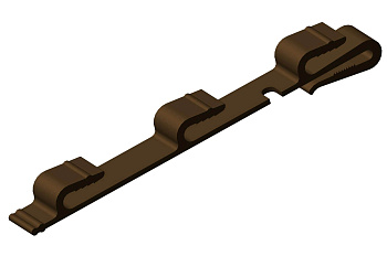 КМ/3Т зажим крепежный, коричневый RAL 8016 в 