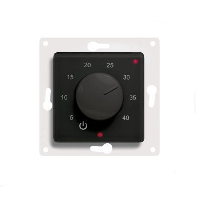 Эрголайт ТР-03 Этика терморегулятор для теплого пола, черный (в рамку Legrand Etika) в 