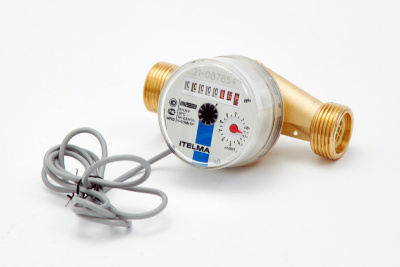 Счетчик горячей воды WFW23.E130-3-B-L-01-IP68 с импульсным выходом НАМУР, вес импульса =1 л, ДУ20 в 