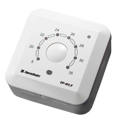 Эрголайт ТР-01.2ВП терморегулятор для теплого пола накладной с датчиками пола и воздуха, белый в 