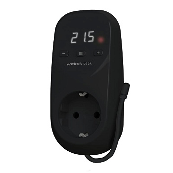 Welrok pt bk терморегулятор для обогревателей в розетку в 