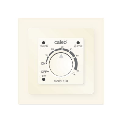 CALEO 420 терморегулятор для теплого пола с адаптерами, бежевый в 