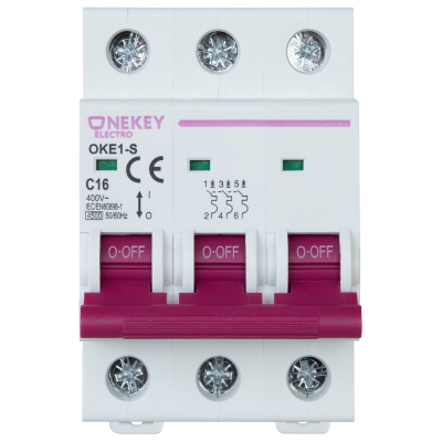 Автоматический выключатель OneKeyElectro 3P 4,5kA С-50A 3M в 