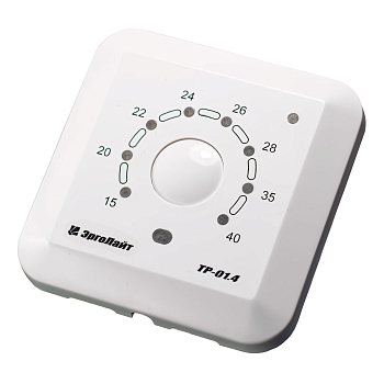 Эрголайт ТР-01.4П терморегулятор для теплого пола встраиваемый с датчиком пола, белый в 