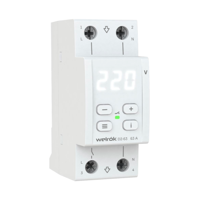 Welrok D2-63 реле напряжения на 3 клеммы в 