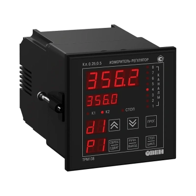 ТРМ138 восьмиканальный регулятор с двухпозиционным управлением и RS-485 в 