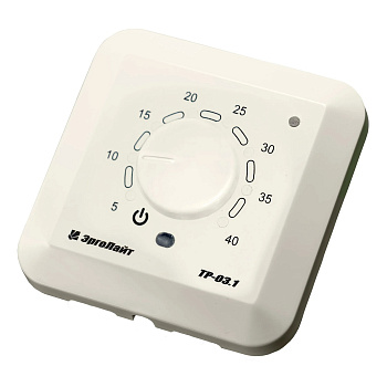 Эрголайт ТР-03.1В терморегулятор для теплого пола встраиваемый с датчиком воздуха, бежевый в 