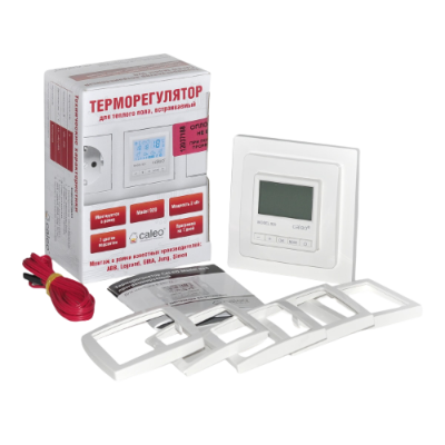 CALEO 920, с адаптерами, белый терморегулятор для теплого пола с адаптерами, белый в 