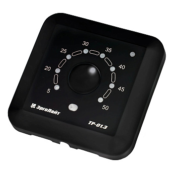 Эрголайт ТР-01.3ВП терморегулятор для теплого пола встраиваемый с датчиками пола и воздуха, черный в 