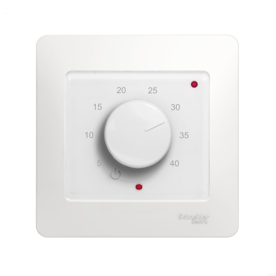 Эрголайт ТР-03 Глосса терморегулятор для теплого пола, белый (в рамку Schneider Electric Glossa) в 