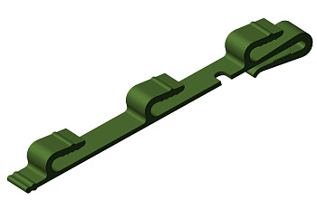 КМ/3Т зажим крепежный, зеленый RAL 6002 в 