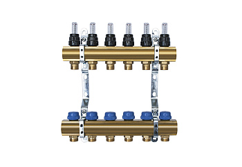 1х 3/4 10 вых коллектор с расходомерами  в 