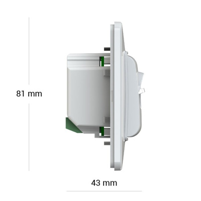 Terneo mex unic терморегулятор для теплого пола, слоновая кость в 