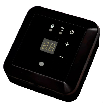 Эрголайт ТР-09ВП терморегулятор для теплого пола накладной с датчиками пола и воздуха, черный в 