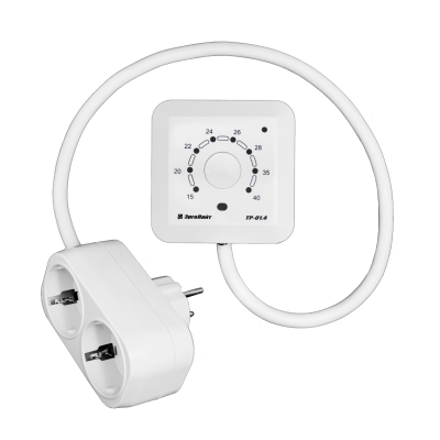 Эрголайт ТР-01.2РВ терморегулятор для обогревателей на проводе с разветвителем  в 