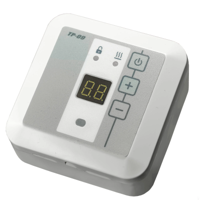 Эрголайт ТР-09П терморегулятор для теплого пола накладной с датчиком пола, белый в 