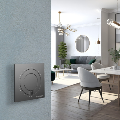 Теплолюкс Solus терморегулятор для теплого пола, черный в 